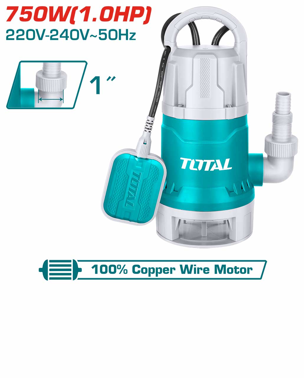 Bomba de água submersível para esgoto TWP87506