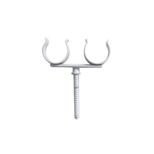 Abraçadeira Dupla Metálica Lacado Branco