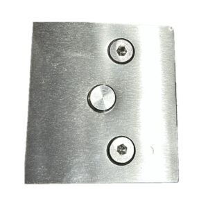 Batente de porta de vidro inox