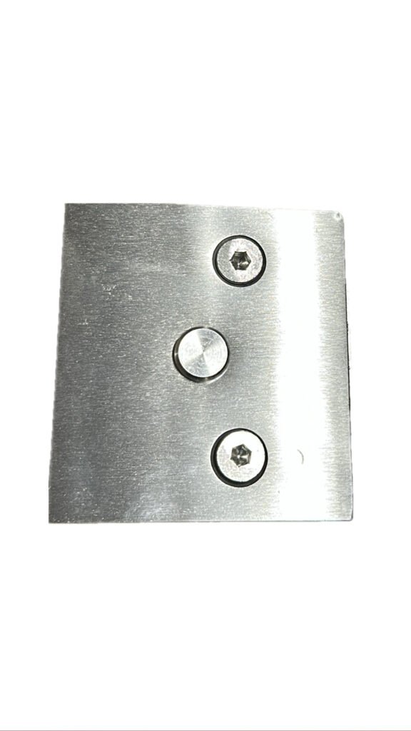Batente de porta de vidro inox