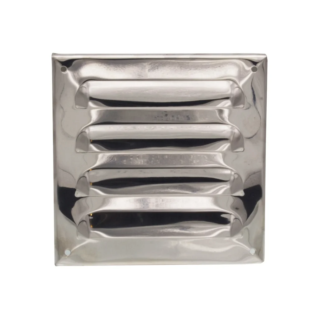 Grelha de ventilação 15x15cm prateado plastico