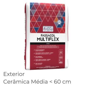 Cimento Cola Cerâmica sobre Cerâmica Impermeabilização Fassacol Multiflex 25KG