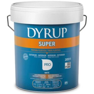 Tinta Interior/Exterior Plástica Acrílica Dyrup 15L Branco Mate Lavável