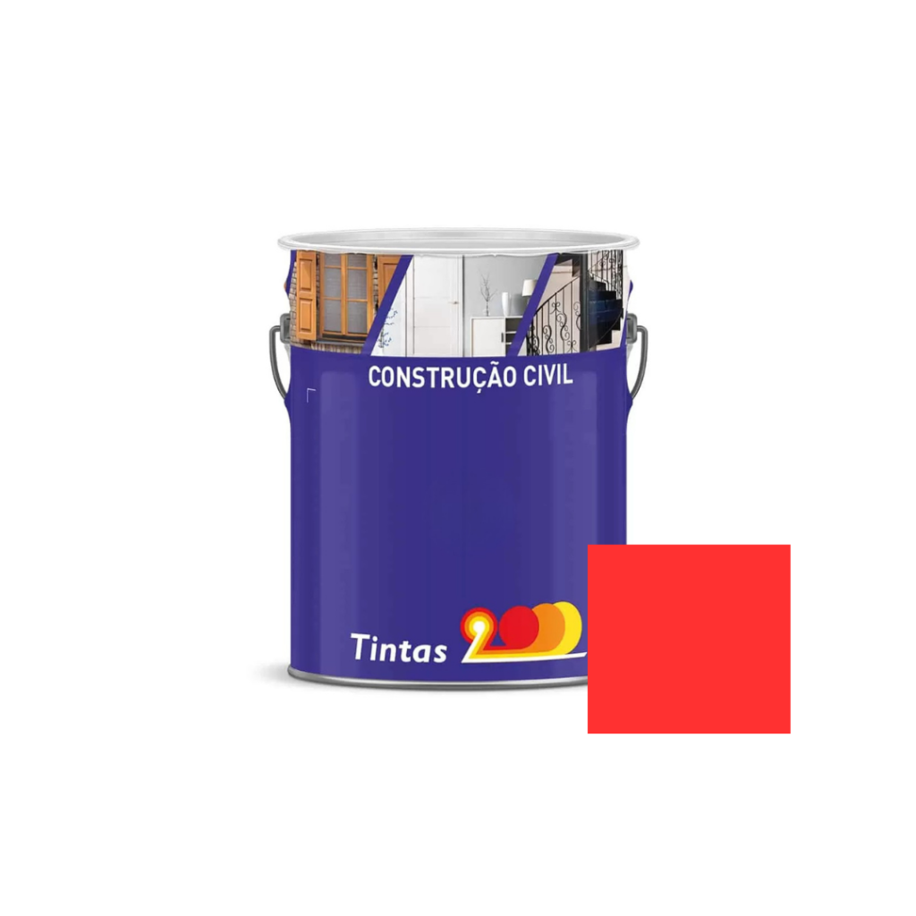 Esmalte Sintético Brilhante Vermelho Tintas 2000 1/4 Lt
