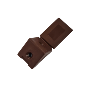 Esquadro Plastico 2 Furos c/ Tampa Castanho