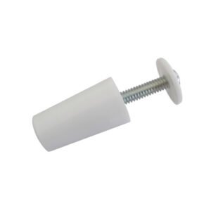Batente de Estore em Plástico c/ Paraf.(40mm) - Branco