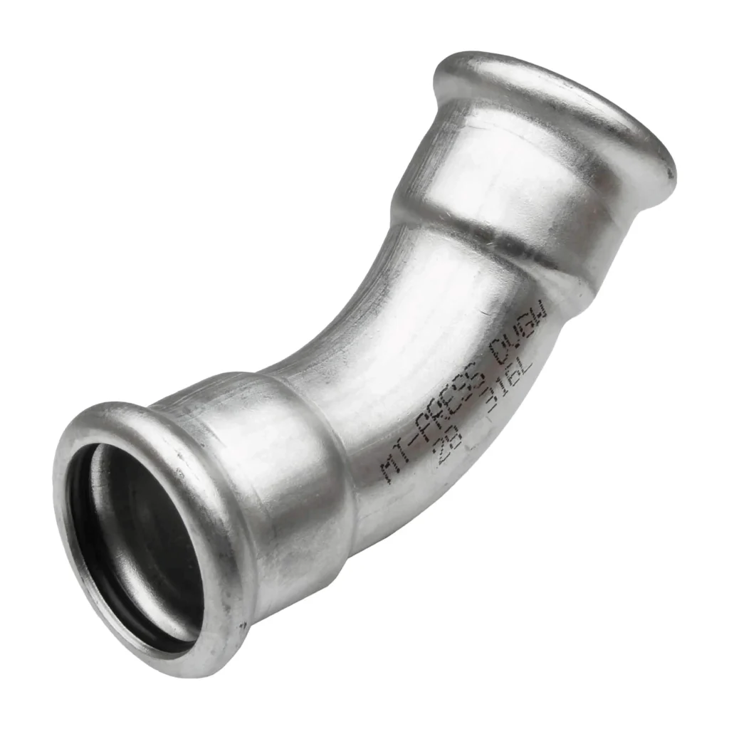Joelho Inox 45 de cravar F/F