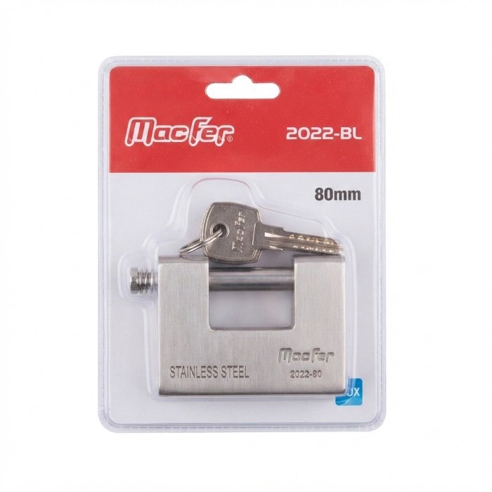 Cadeado Rectangular Inox Macfer
