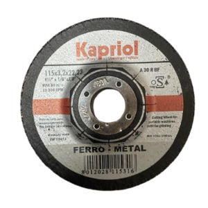 disco de corte para ferro - metal Kapriol 115x3,2x22,23