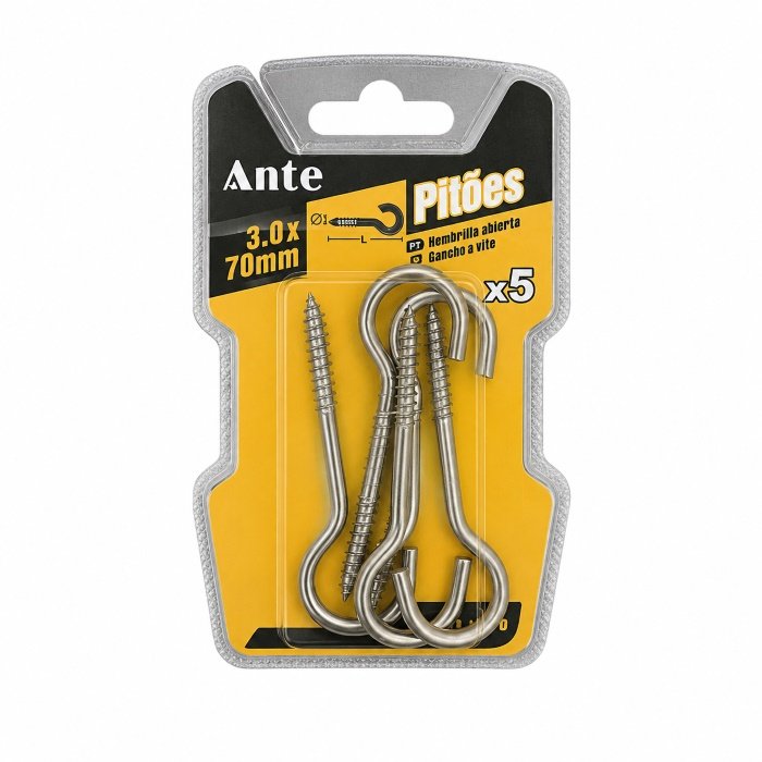 pitões 3.6x7mm Ante 5 unidades